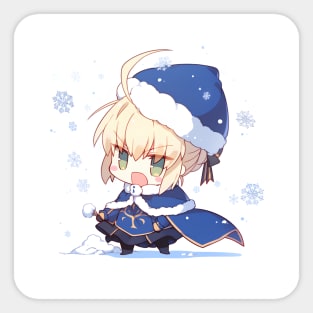 blue saber padoru Sticker